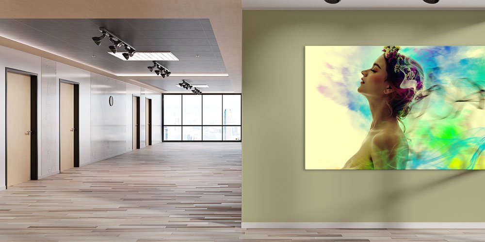 make-up-saloon-wall-decor-7923-02 Renk Dumanlı Kadın Portresi Duvar Dekoru 7923