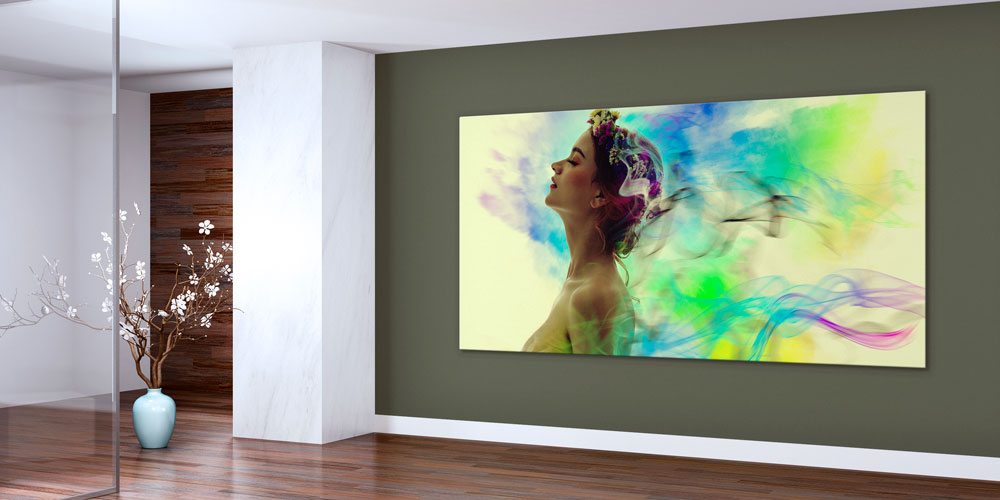 Renk Dumanlı Kadın Portresi Duvar Dekoru 7923