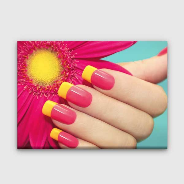 Pembe ve Sarı Manikür Duvar Tablosu – 5648