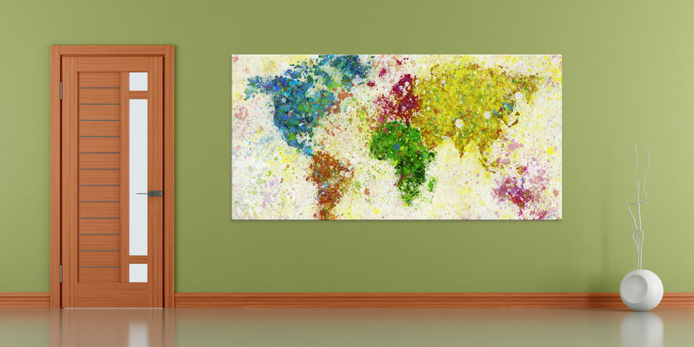 Bu büyük ebatlı duvar dekoru renklerin enerjisini dünya 7841