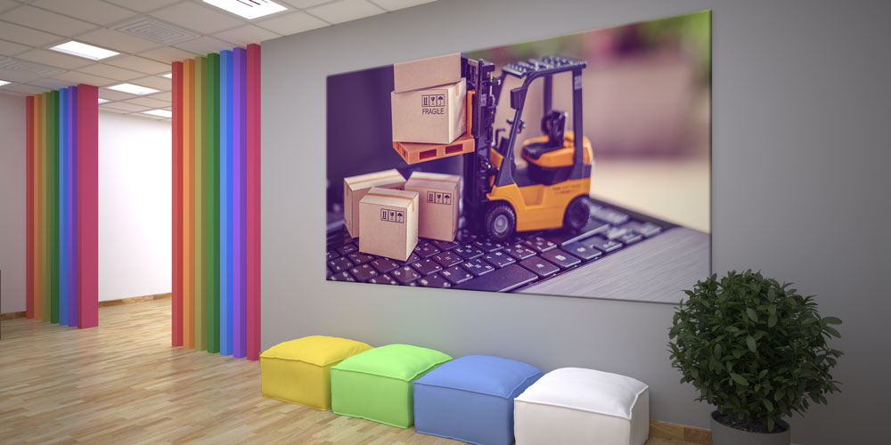 E-Ticaret ve Lojistik Temalı Büyük Ebat Duvar Dekoru 7959
