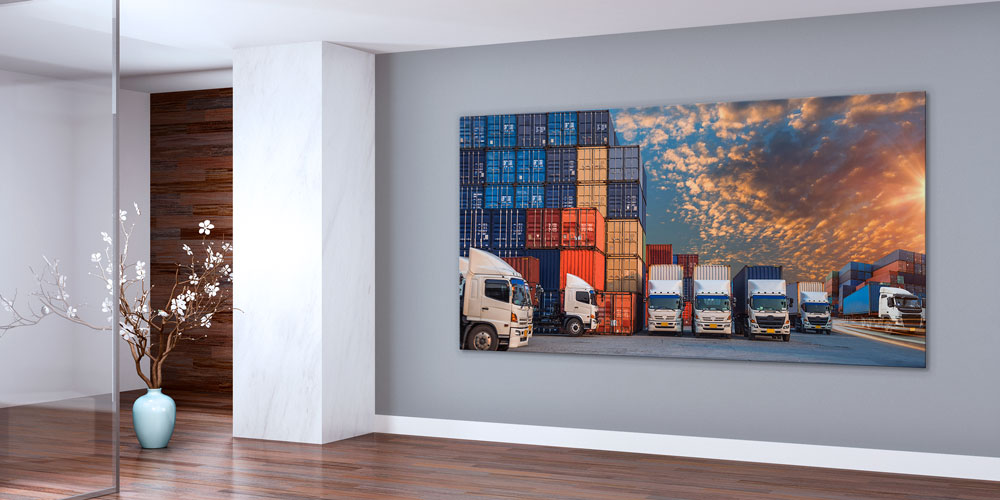 Lojistik ve Kara Taşımacılığı Konteyner Temalı Büyük Ebat Duvar Dekoru 7960