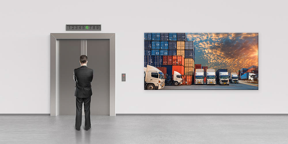 Lojistik ve Kara Taşımacılığı Konteyner Temalı Büyük Ebat Duvar Dekoru 7960