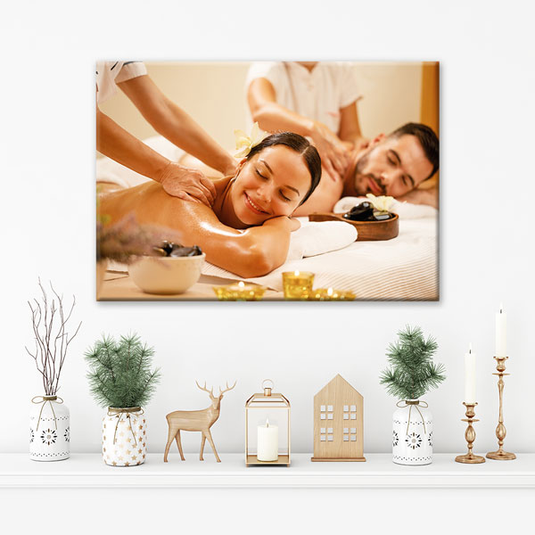 Çift Masaj Spa Ritüeli Kanvas Tablo – 5922
