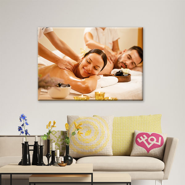 Çift Masaj Spa Ritüeli Kanvas Tablo – 5922