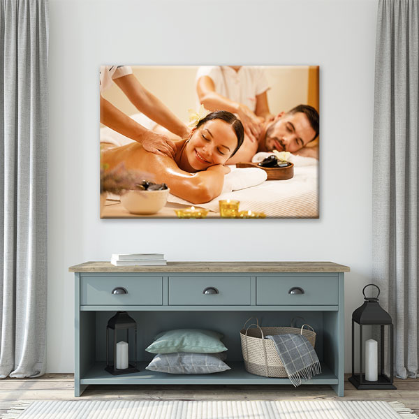 Çift Masaj Spa Ritüeli Kanvas Tablo – 5922