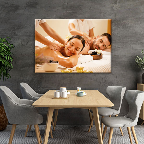Çift Masaj Spa Ritüeli Kanvas Tablo – 5922