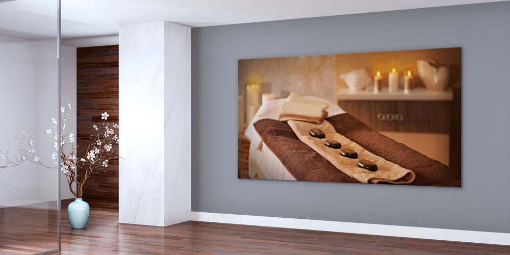 Spa Masaj Taşları ve Masaj Yatağı Duvar Dekoru 7947