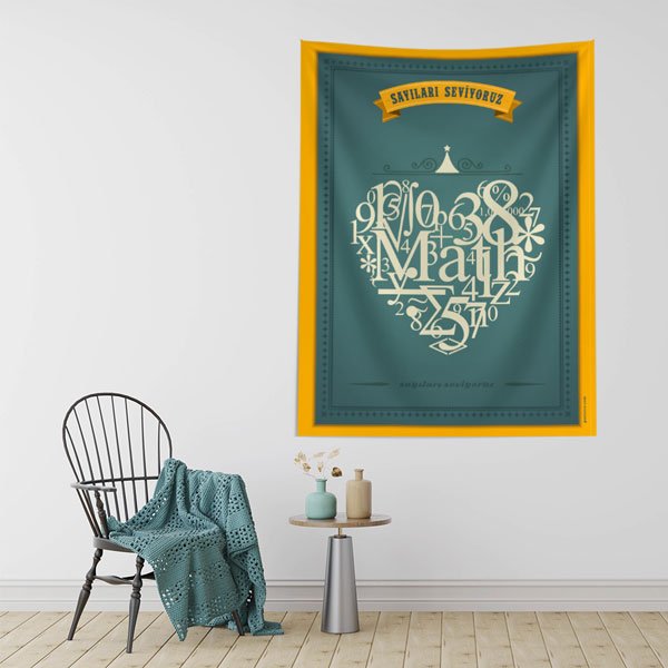 Sayıları Seviyoruz Matematik Duvar Örtüsü 8416