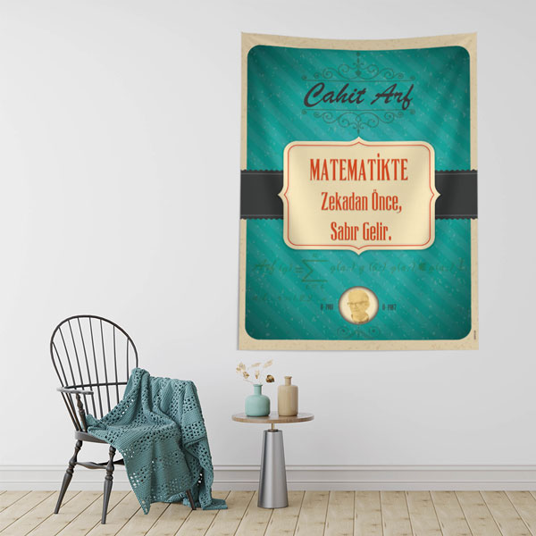 Cahit Arf Sözü Matematik Temalı Duvar Örtüsü 8411