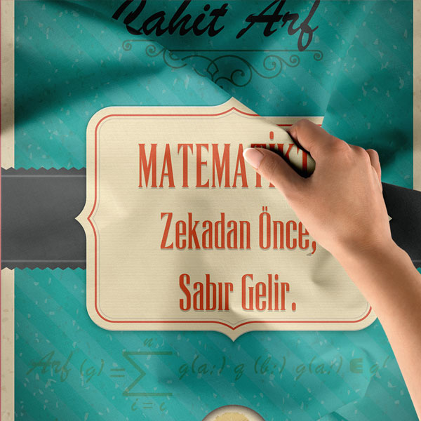 Cahit Arf Sözü Matematik Temalı Duvar Örtüsü 8411