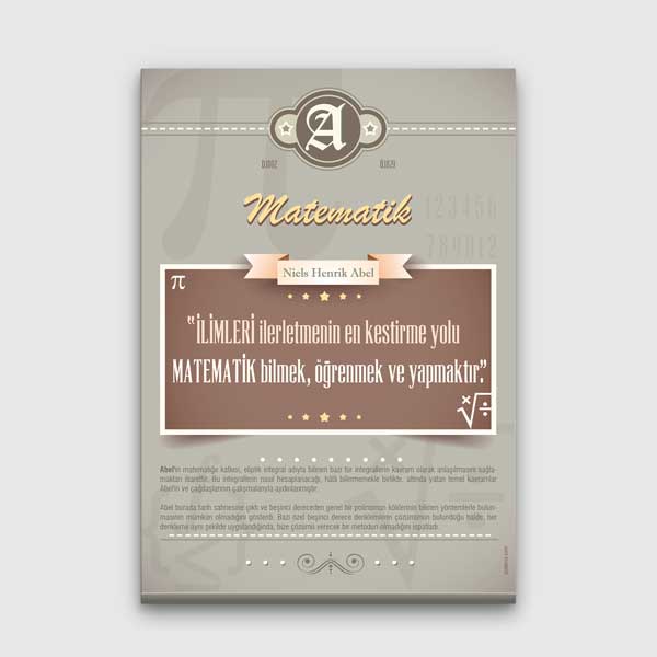 Okul Poster Tablo: Niels Henrik Abel Matematik Sözü – B-302