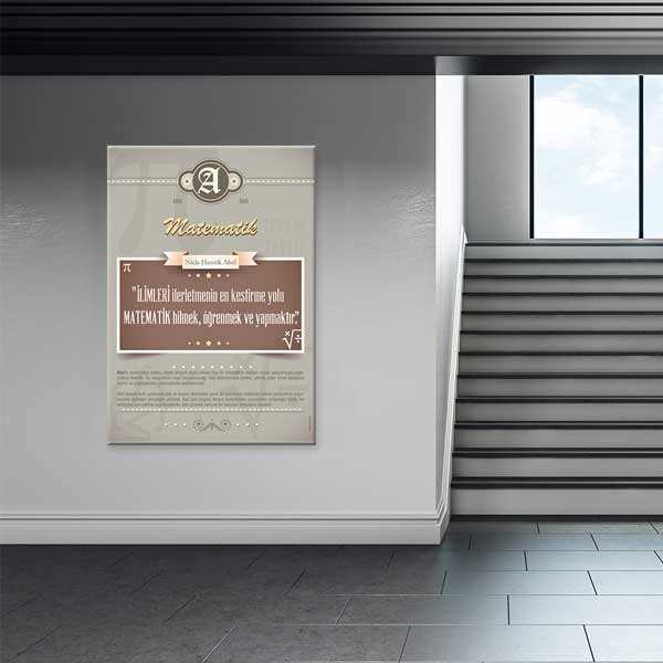 Okul Poster Tablo: Niels Henrik Abel Matematik Sözü – B-302