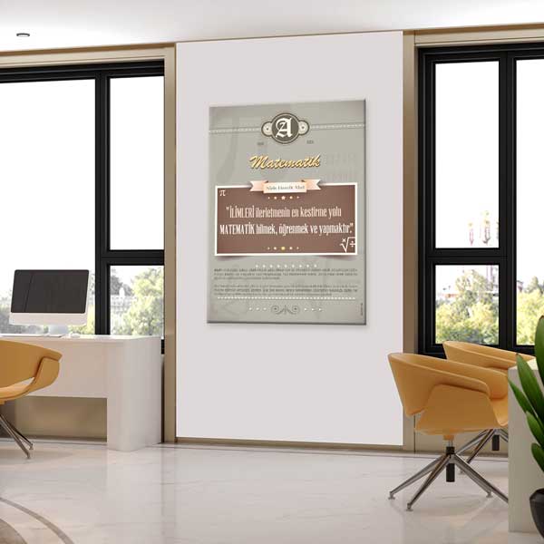 Okul Poster Tablo: Niels Henrik Abel Matematik Sözü – B-302