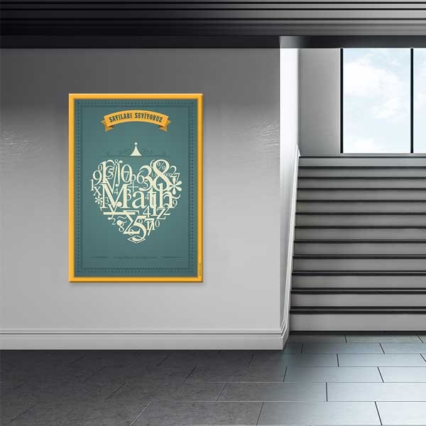 Okul Poster Tablo: Sayıları Seviyoruz Matematik Temalı – B-309