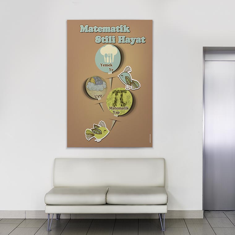Okul Poster Tablo: Matematik Stili Hayat Motivasyon Posteri – B-306