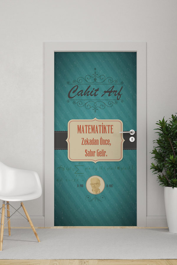 Cahit Arf Temalı Matematik Sınıf Kapı Giydirme 8566