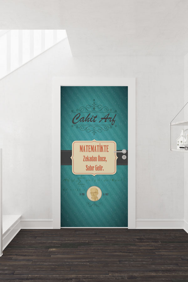 Cahit Arf Temalı Matematik Sınıf Kapı Giydirme 8566