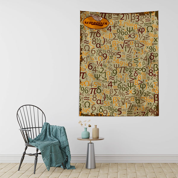 Matematik Sembolleri Duvar Örtüsü 8418