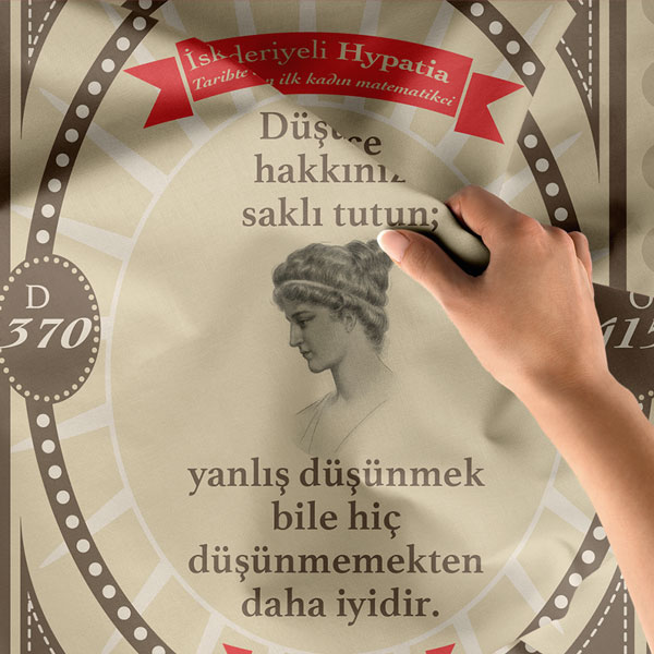 Hypatia Bilim Kadını Sözü Temalı Duvar Örtüsü 8412