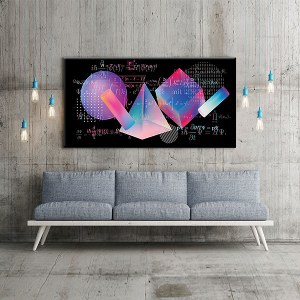 Okul Poster Tablo: Soyut Geometri ve Kuantum Denklemleri – 10385