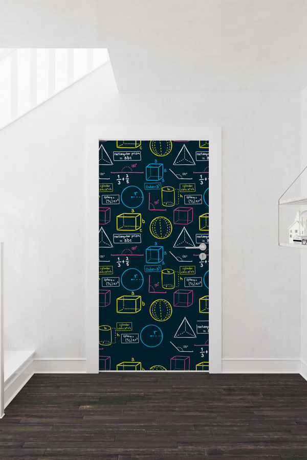 Formüller Temalı Matematik Sınıf Kapı Giydirme 8576