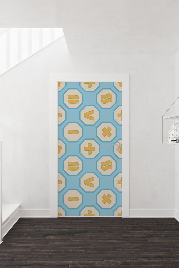 Matematik Sembolleri Kapı Giydirme 8594