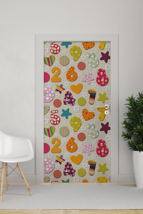 Çocuklar İçin Rakamlı Kapı Giydirme 8595