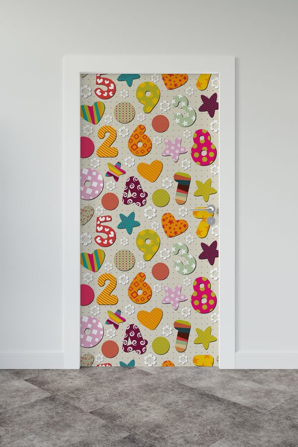 Çocuklar İçin Rakamlı Kapı Giydirme 8595