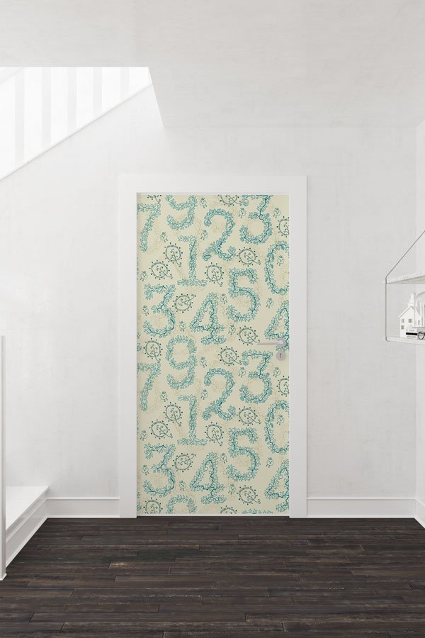 Yapraklı Rakamlar Kapı Giydirme 8596