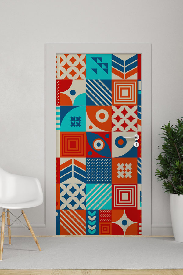 Matematik Geometri Kapı Giydirme 8631