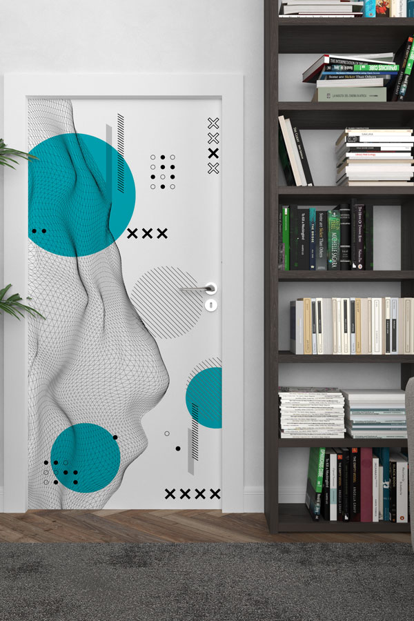 3D Tel Kafes Matematik Kapı Giydirme 8645