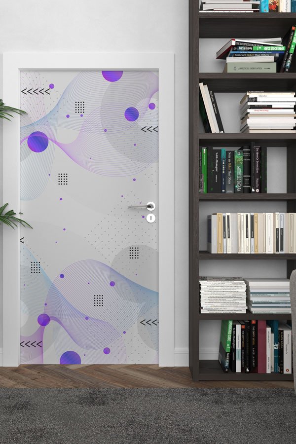 Matematik Geometri Temalı Kapı Giydirme 8579