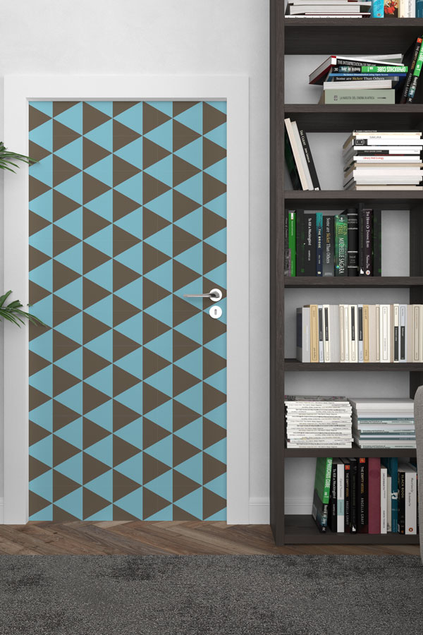 Üçgen Desenli Matematik Kapı Giydirme 8640