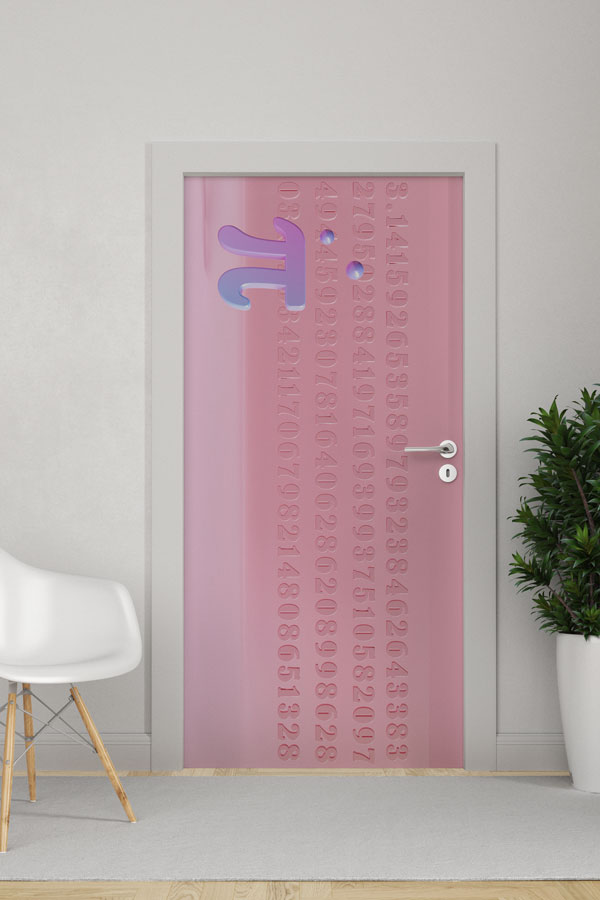 Matematik Pi Temalı Kapı Giydirme 9289