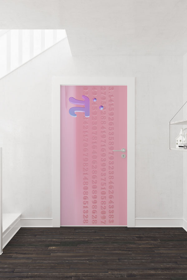 Matematik Pi Temalı Kapı Giydirme 9289