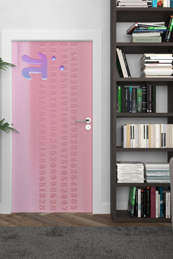 Matematik Pi Temalı Kapı Giydirme 9289