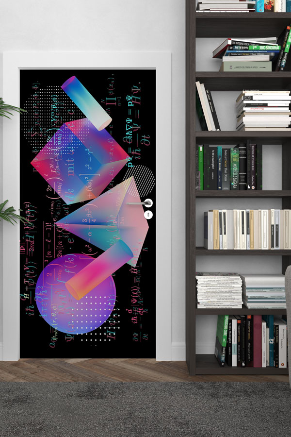 Matematik ve Fizik Formülleri Temalı Kapı Giydirme 9293