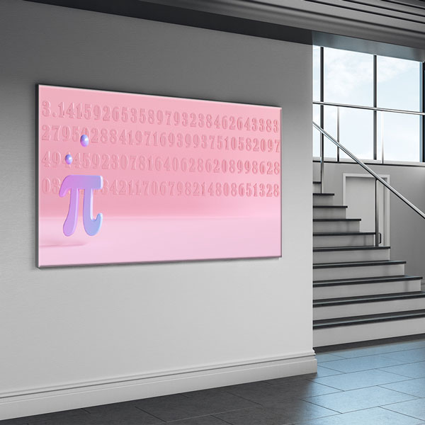 Okul Poster Tablo: Pembe Pi Sayısı ve Basamakları – 10388