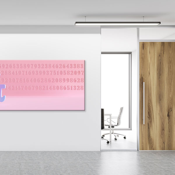 Okul Poster Tablo: Pembe Pi Sayısı ve Basamakları – 10388