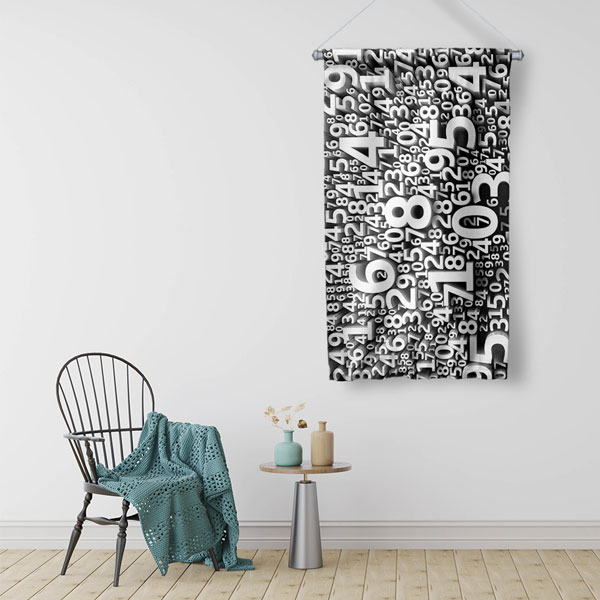 Sayılar Matrisi Duvar Flaması 10270