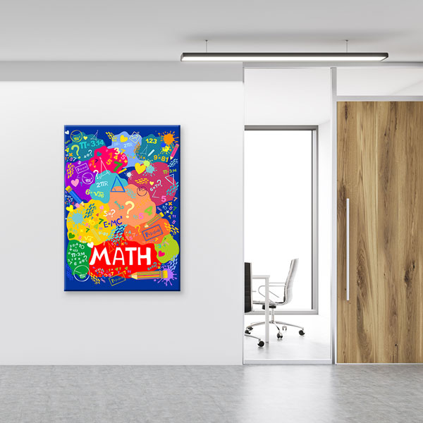 Okul Poster Tablo: Renkli ve Eğlenceli Matematik Evreni – 10394