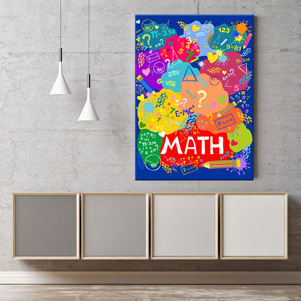 Okul Poster Tablo: Renkli ve Eğlenceli Matematik Evreni – 10394