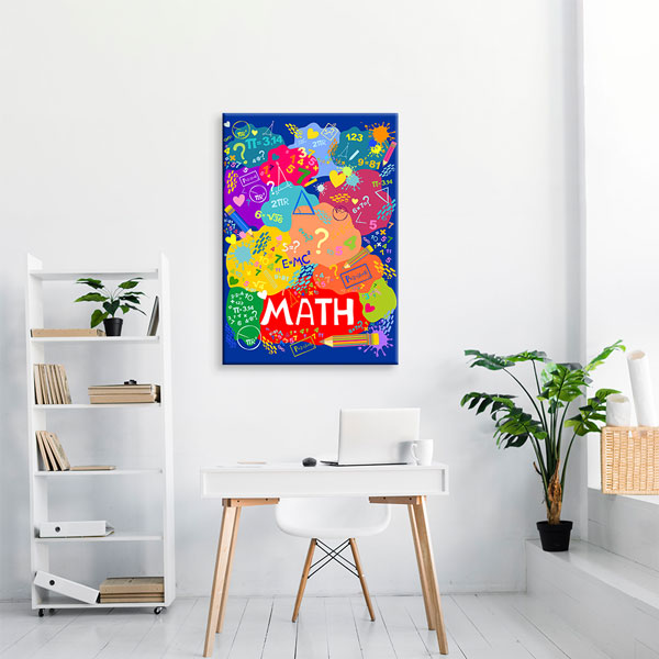 Okul Poster Tablo: Renkli ve Eğlenceli Matematik Evreni – 10394