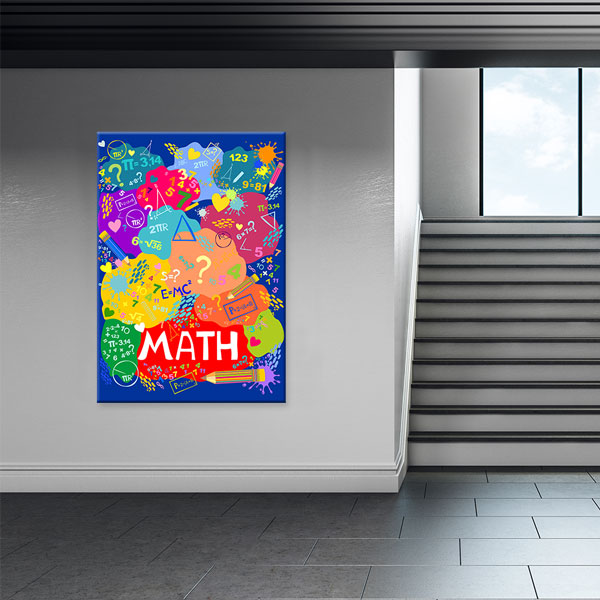Okul Poster Tablo: Renkli ve Eğlenceli Matematik Evreni – 10394