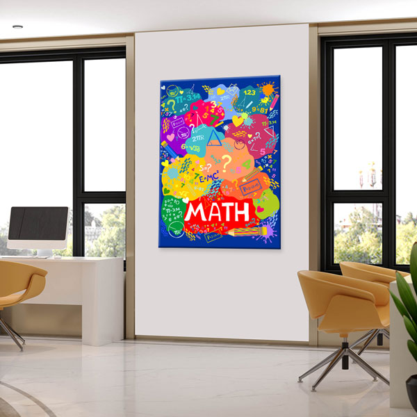 Okul Poster Tablo: Renkli ve Eğlenceli Matematik Evreni – 10394