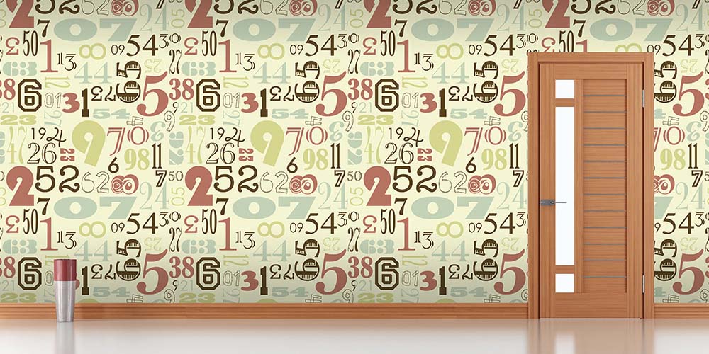 Vintage Sayılar ve Rakamlar Duvar Kağıdı 1087