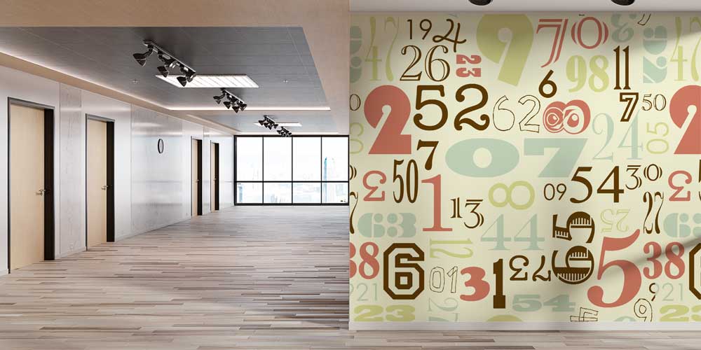 Vintage Sayılar ve Rakamlar Duvar Kağıdı 1087