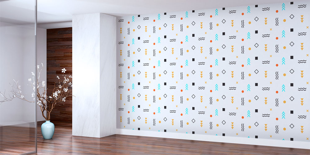 math-class-wall-decor-8005-03 Renkli Soyut Geometrik Desenler Duvar Kağıdı 8005