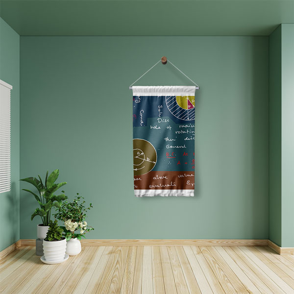 math-class-wall-decor-8046-04 Matematik Formülleri Duvar Flaması 8046